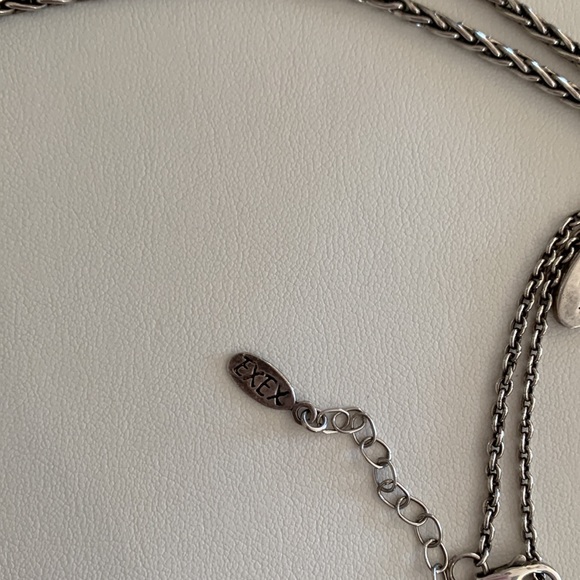 Stunning Vintage ExEx Pink Mother of Pearl Round Benzel SS Pendant 22” SS Chain - Picture 5 of 6